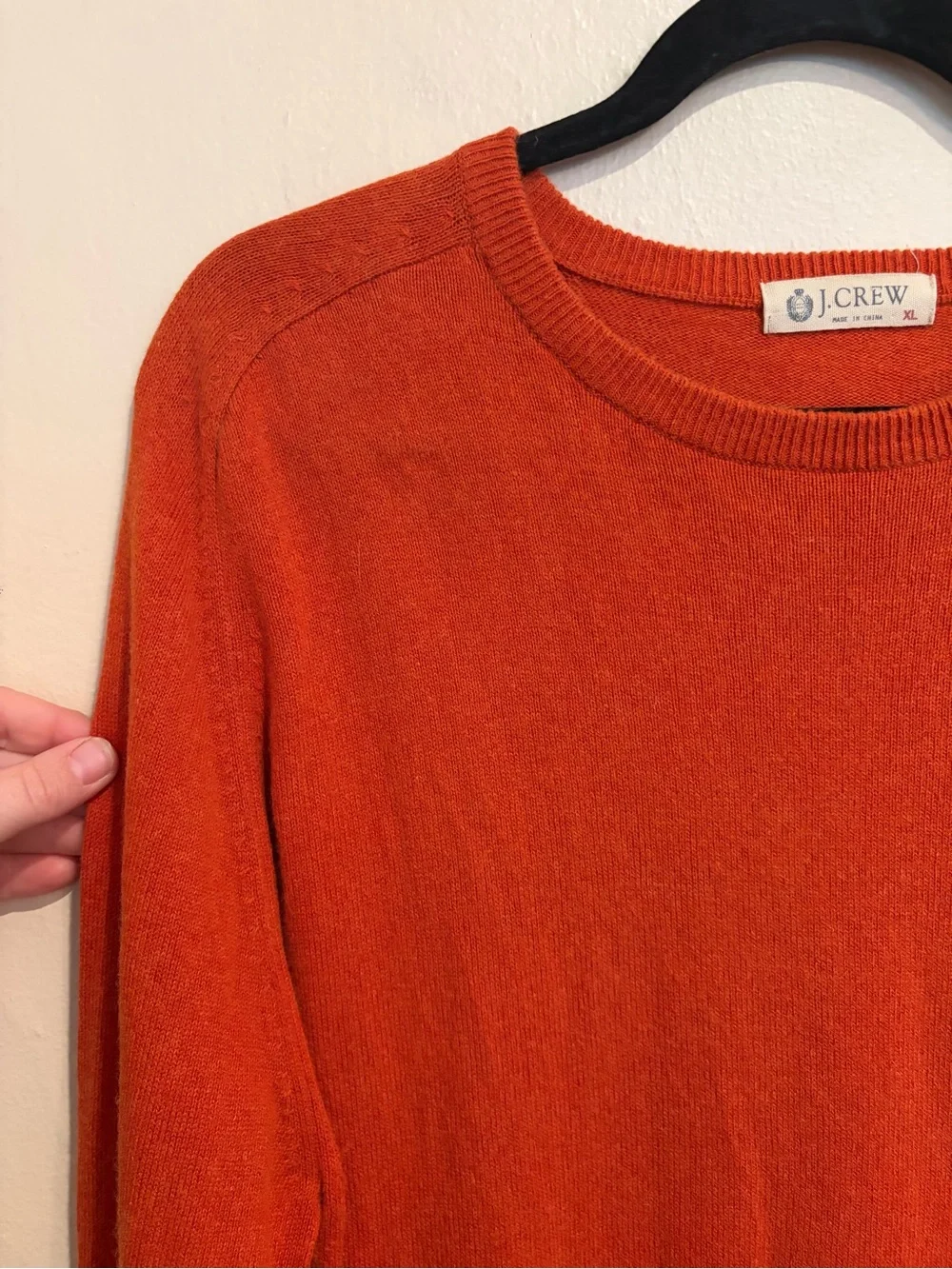 Vintage J. Crew Men’s Autumn Orange Crew Sweater, Big & Tall, Thanksgiving
